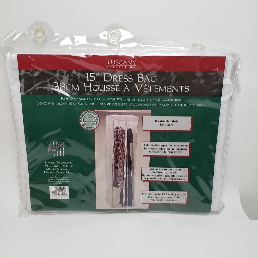 Dress dust bag organizer